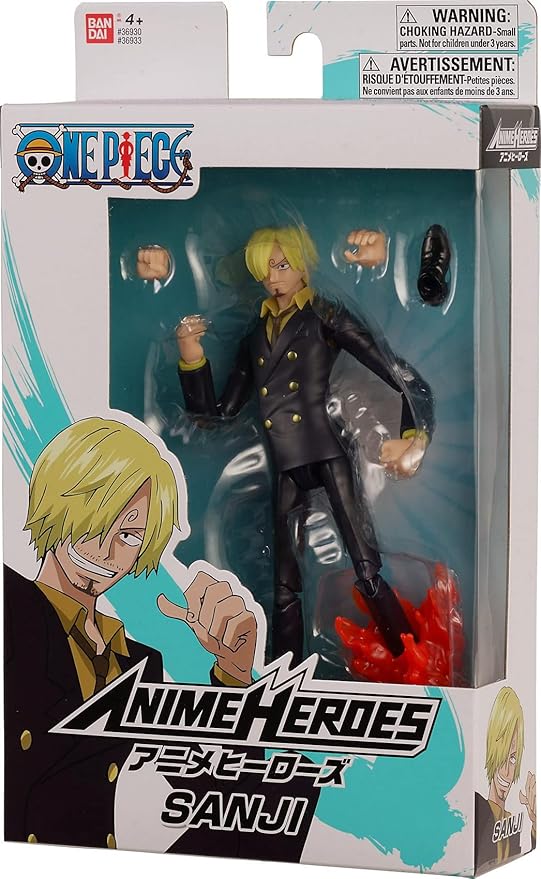 BANDAI Anime Heroes One Piece Figures Sanji Action Figure | 17cm Articulated Sanji Anime Figure with Swappable Arms and Faces One Piece Action Figures Pirate Toys Range - Figurio