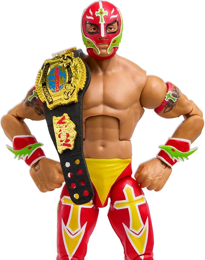 Mattel WWE Rey Mysterio Elite Collection Action Figure, Deluxe Articulation & Life-like Detail with Iconic Accessories, 6-inch - Figurio