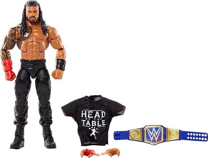 Mattel WWE Roman Reigns Top Picks Elite Collection Action Figure, Articulation & Life-Like Detail, Interchangeable Accessories ,6-in - Figurio