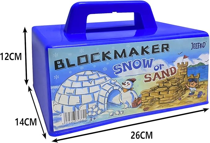 JEEFUD Snow Block Maker, Sand Castle Mold, Beach Snow Building Kit Toys for Kids, 2 Pack (Blue&Red) - Figurio