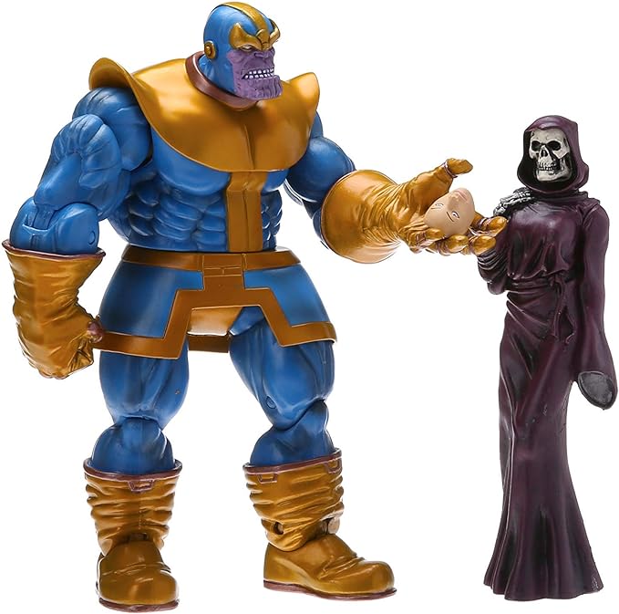 Diamond Select Toys Marvel Select Thanos Action Figure with Removable ‘Infinity Gauntlet’ and Unarticulated Death Figure - Figurio