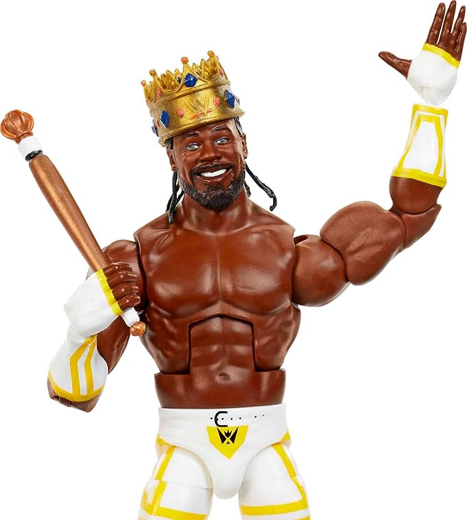 Mattel WWE King Woods Elite Collection Action Figure, Deluxe Articulation & Life-like Detail with Iconic Accessories, 6-inch - Figurio