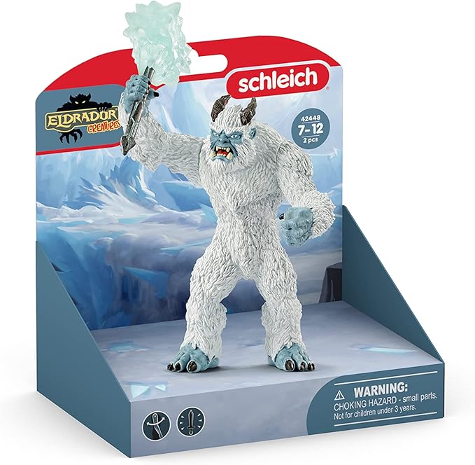 Schleich Eldrador Creatures Mythical Ice Creature with Frozen Hammer Figurine - Icy Monster Action Toy with Movable Arms and Ice Hammer Accessory, Durable Toy for Boys and Girls, Gift for Kids Ages 7+ - Figurio