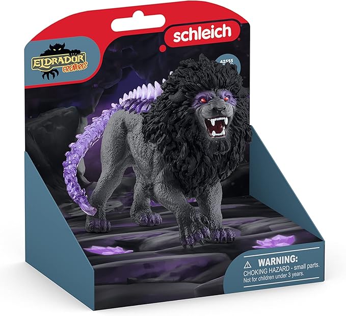 Schleich Eldrador Creatures Mythical Shadow Lion Action Figure - Highly Detailed and Realistic Figurine Toy with Transparent Tail for Boys and Girls, Gift for Kids Ages 7+ - Figurio