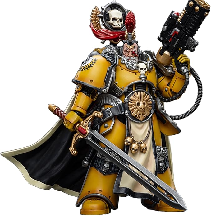 JOYTOY 1/18 Action Figure Warhammer 40,000 Imperial Fists Legion Praetor with Power Sword 4.9inch Movable Model Collectible Figurine - Figurio