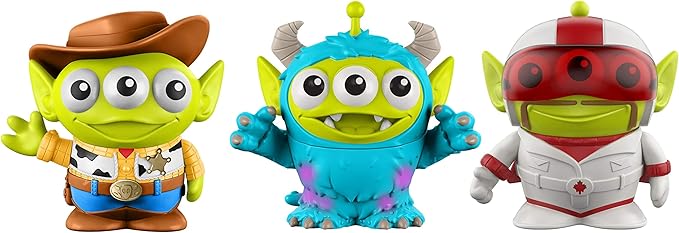 Mattel Toy Story 4 Alien Remix 3-Pack Duke Caboom, Sulley & Woody 3-in Mashup Character Figures in a Pizza Box Package, Toy Story 4 Movie Collector Toys, Gift Ages 6 Years & Up - Figurio