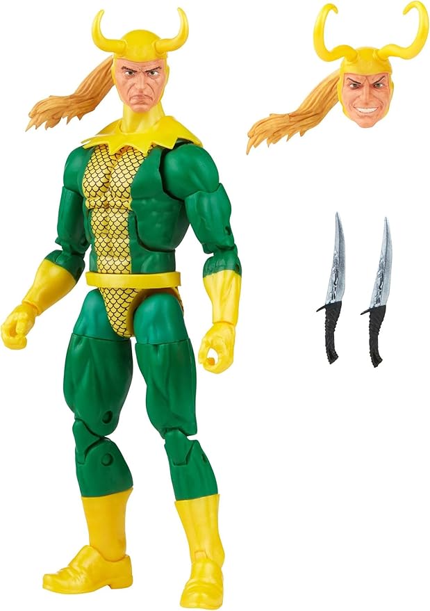 Marvel Legends Series Loki 6-inch Retro Packaging Action Figure Toy, 3 Accessories - Figurio