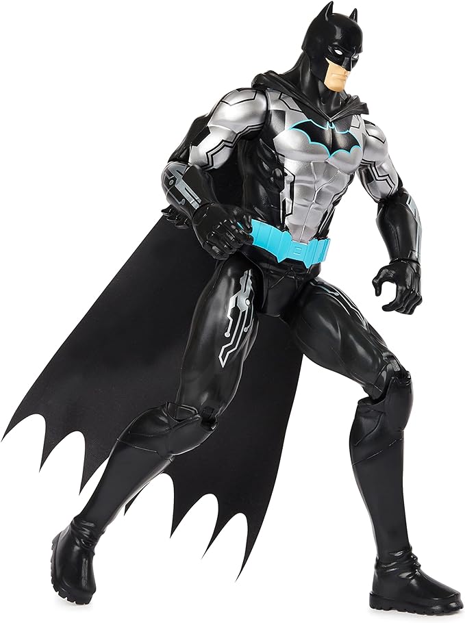 Batman 12-inch Bat-Tech Action Figure (Black/Blue Suit), Kids Toys for Boys Aged 3 and up - Figurio