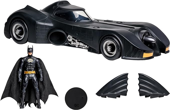 McFarlane Toys - DC Multiverse Batman & Batmobile Gold Label 2pk (1989), Gold Label, Amazon Exclusive - Figurio