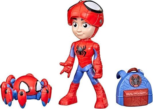 Spidey and His Amazing Friends Hero Reveal 2-Pack, 4-Inch Marvel Action Figures Mask-Flip Feature, Spidey and Trace-E, 3+ Years - Figurio