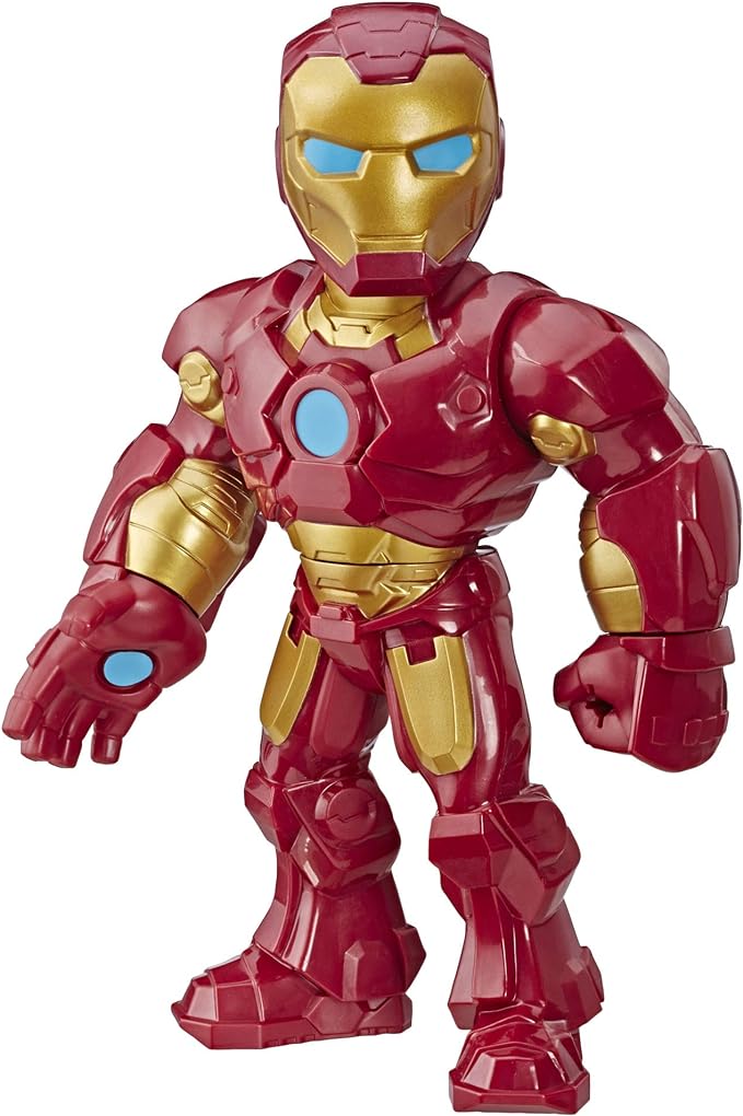 Playskool Heroes Marvel Super Hero Adventures Mega Mighties Iron Man Collectible 10-Inch Action Figure, Toys for Kids Ages 3 and Up, Brown - Figurio