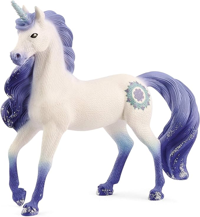 Schleich bayala, Unicorn Toys for Girls and Boys, Mandala Unicorn Stallion Unicorn Figurine, Purple, Ages 5+ - Figurio