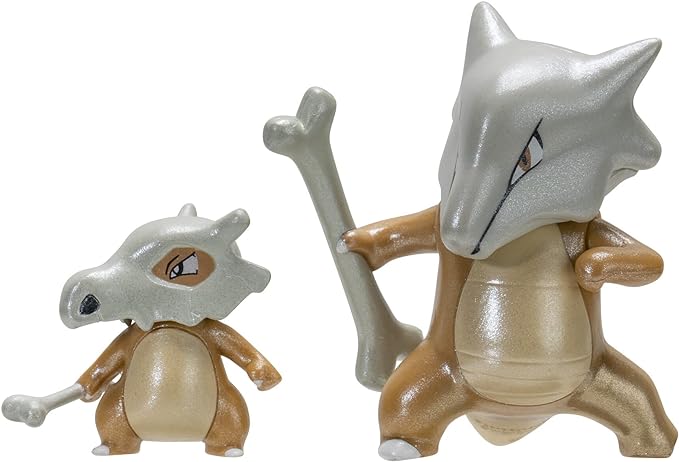 Pokémon Select Evolution 2 Pack - Features 2-Inch Cubone & 3-Inch Marowak Battle Figures - Authentic Details - Figurio