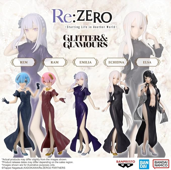 Banpresto - Re:Zero-Starting Life in Another World - Emilia, Bandai Spirits Glitter & Glamours Figure - Figurio