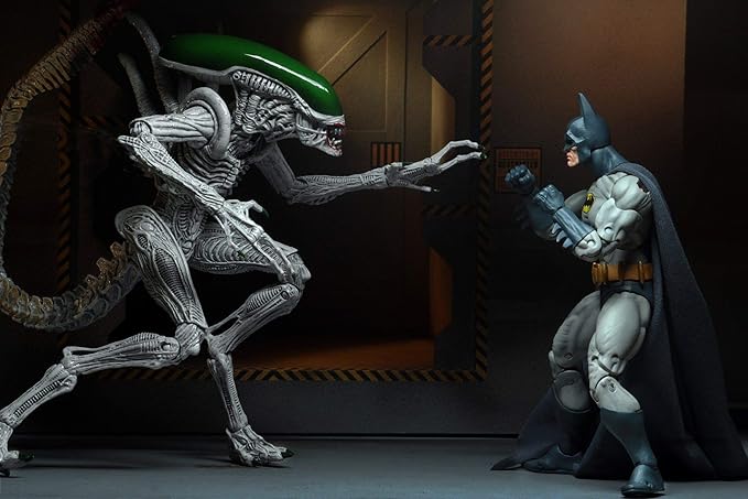 NECA Batman/Aliens – 7” Scale Action Figures – Batman and “Joker” Alien 2-Pack - Figurio