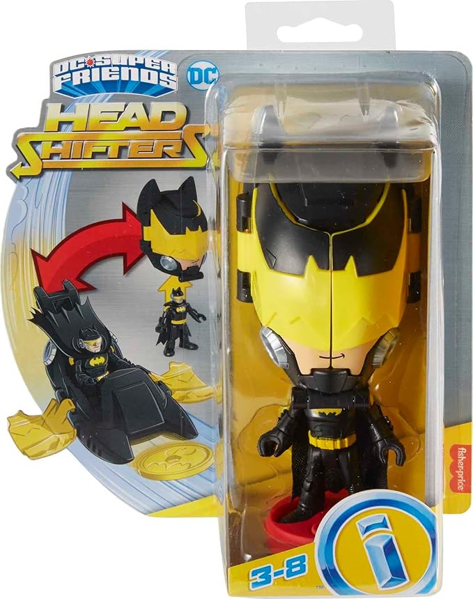 Fisher-Price Imaginext DC Super Friends Batman Toy Head Shifters Batwing & Figure Set for Preschool Pretend Play Kids Ages 3+ Years - Figurio