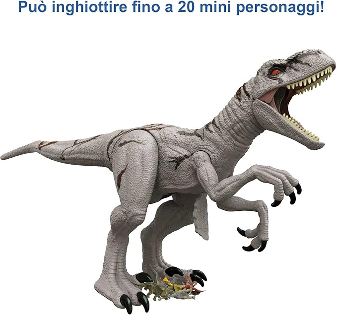 Mattel Jurassic World Super Colossal Atrociraptor Action Figure, 3-ft Long Dinosaur Toy with Eating Feature - Figurio