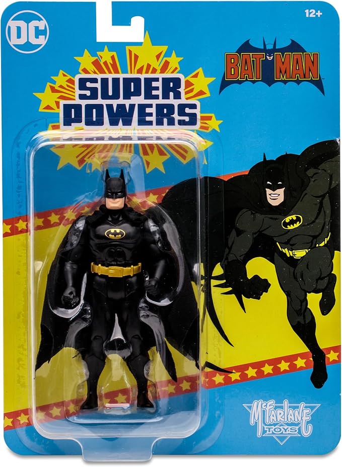 McFarlane Toys - DC Super Powers Batman (Black Suit) 4.5in Action Figure - Figurio