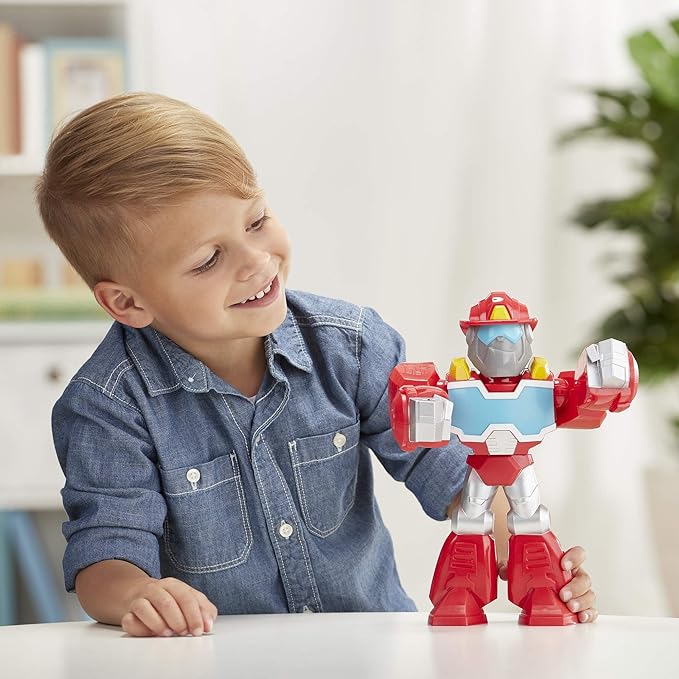 Transformers Playskool Heroes Rescue Bots Academy Mega Mighties Heatwave The Fire-Bot 10-Inch Robot Action Figure, Collectible Toys for Kids Ages 3 and Up - Figurio