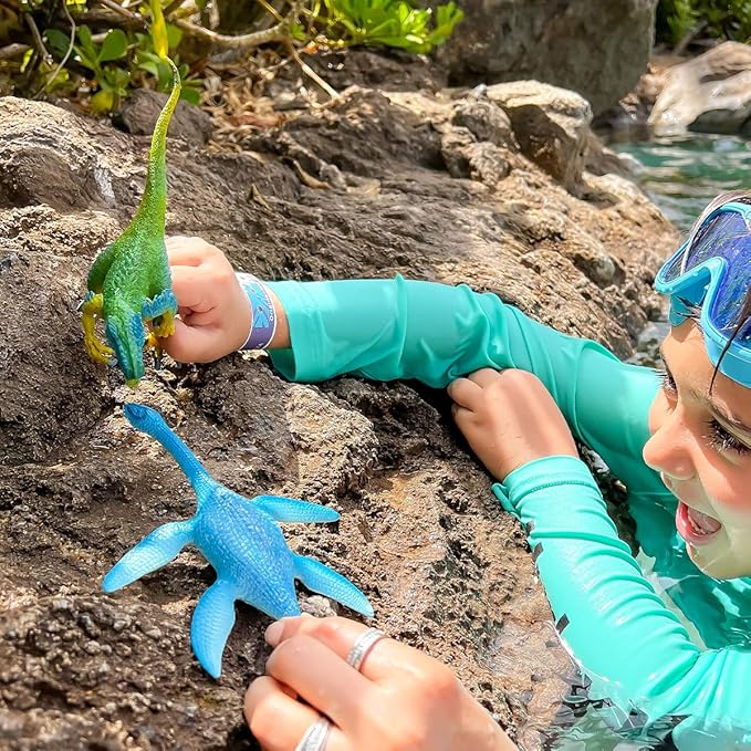 Schleich Dinosaurs Realistic Plesiosaurus Figurine with Bendable Neck - Authentic and Highly Detailed Prehistoric Jurassic Dino Toy, Highly Durable for Education and Fun for Boys and Girls, Ages 4+ - Figurio