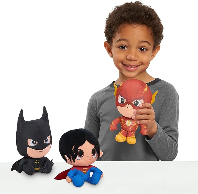 The Flash Small Plush Bundle 3-Pack with the Flash, Batman, and Supergirl 7-Inch Plush Toys, The Flash Movie - Figurio