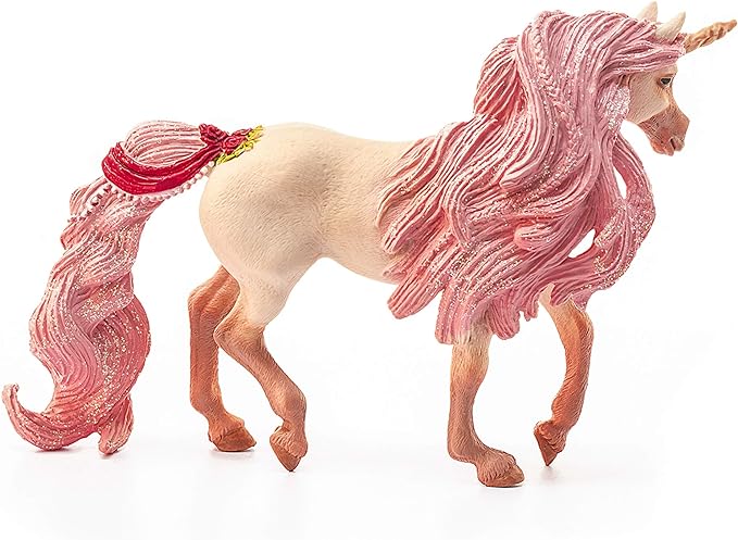 Schleich bayala Animal Figurine, Unicorn Toys for Girls and Boys 5-12 years old, Decorated Unicorn Mare - Figurio