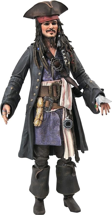 DIAMOND SELECT TOYS Pirates of The Caribbean: Dead Men Tell No Tales: Jack Sparrow Action Figure, 180 months to 1188 months - Figurio