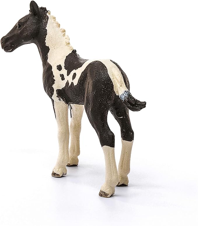 Schleich Pinto Foal Toy Figure, Realistic Spotted Horse for Kids, Farm World Collection, Ages 3+ - Figurio