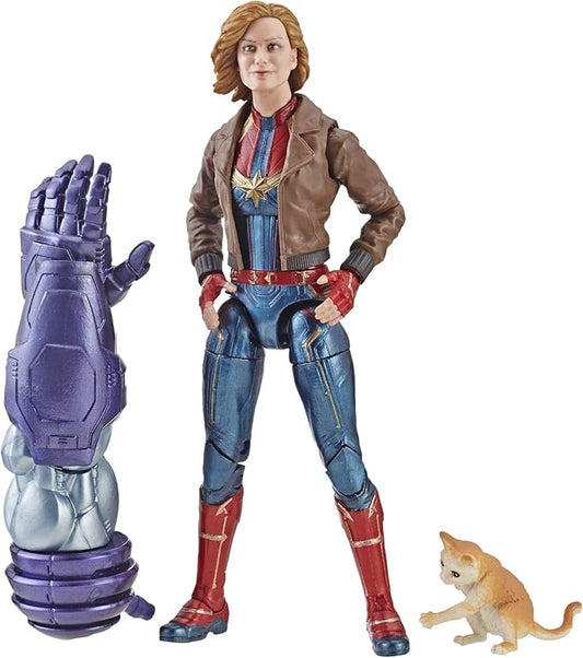 Marvel Captain Marvel 6-inch Legends Captain Marvel in Bomber Jacket Figure for Collectors, Kids, and Fans - Figurio