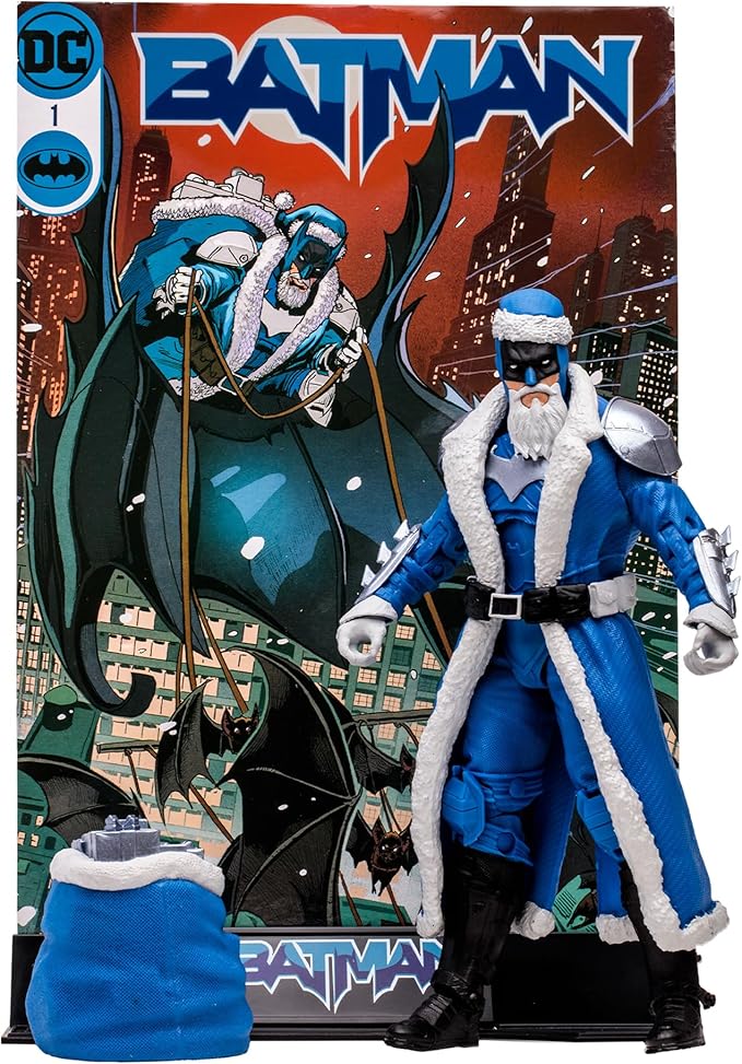 Batman Santa (Blue Suit) Gold Label 7" Figure McFarlane Toys Store Exclusive - Figurio