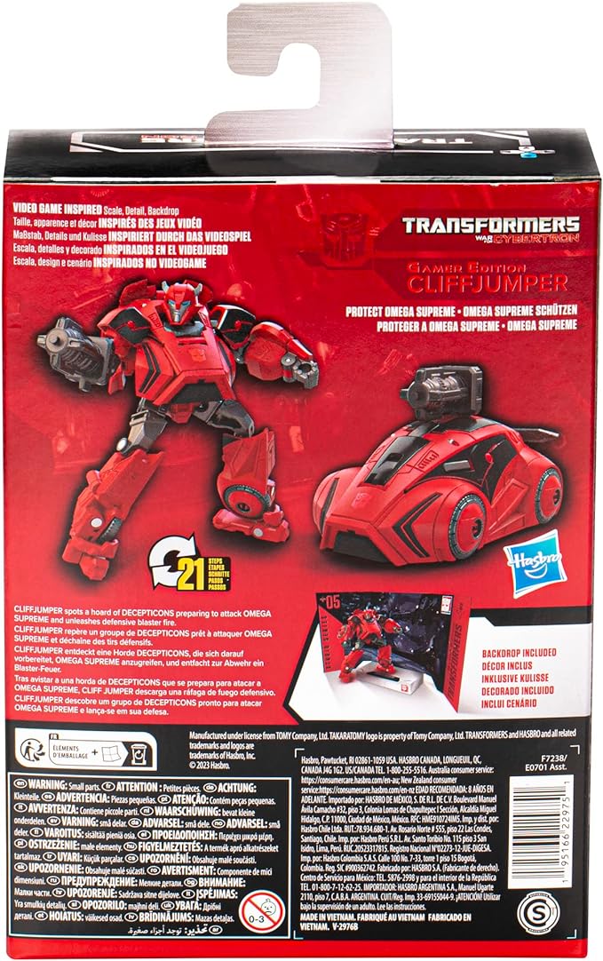 Transformers Toys Studio Series Deluxe War for Cybertron 05 Gamer Edition Cliffjumper Toy, 4.5-inch, Action Figure for Boys and Girls Ages 8 and Up - Figurio