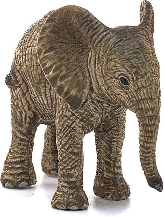 Schleich Wild Life, Animal Figurine, Animal Toys for Boys and Girls 3-8 years old, African Elephant Calf, Ages 3+ - Figurio