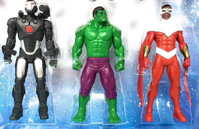 Marvel Avengers Action Figures - Iron Man, Hulk, Black Panther, Captain America, Spider Man, Ant Man, War Machine & Falcon! (8) - Figurio