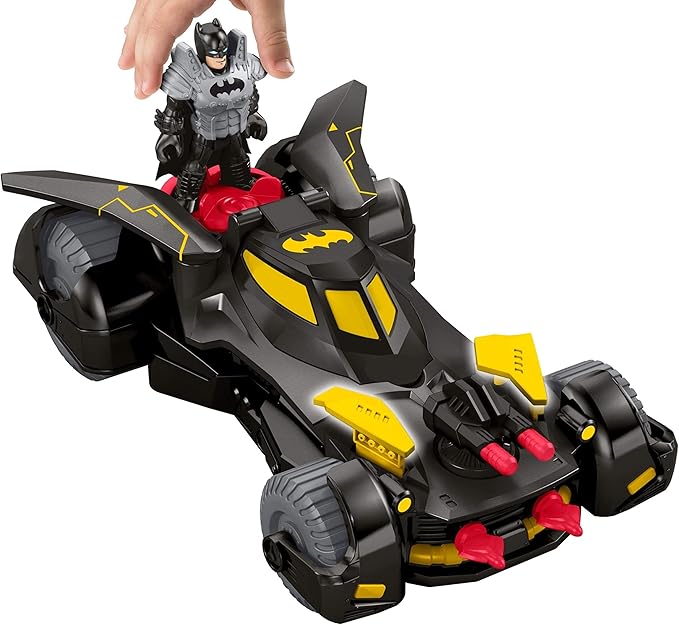 Fisher-Price Imaginext FGC31 Dc Super Friends Legends of Batman Deluxe Batmobile, Black/Yellow - Figurio