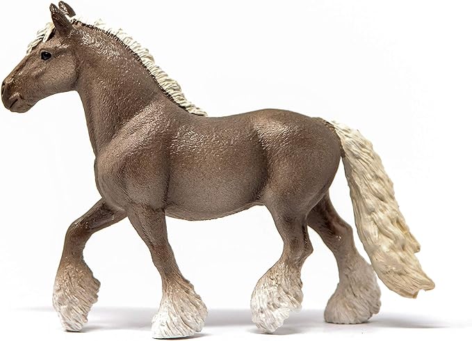 Schleich Farm World Realistic Silver Dapple Mare Gray Horse Figurine - Highly Detailed and Durable Farm Animal Figurine for Boys and Girls, Gift for Kids Ages 3+ - Figurio