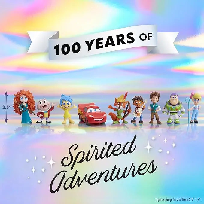 Disney100 Years of Spirited Adventures, Limited Edition 9-piece Figure Set, Kids Toys for Ages 3 Up by Just Play - Figurio