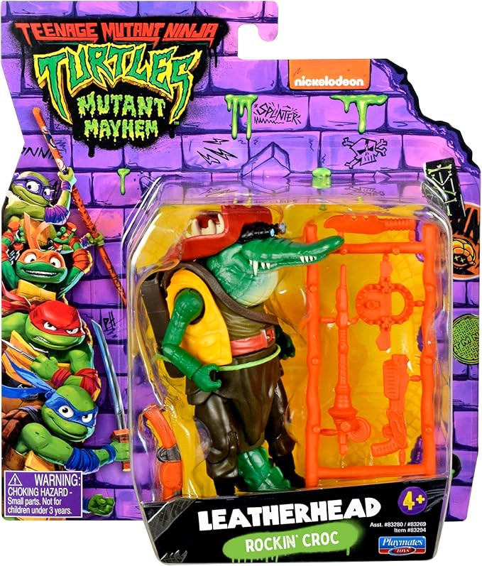 Teenage Mutant Ninja Turtles: Mutant Mayhem 4.5” Leatherhead Basic Action Figure by Playmates Toys - Figurio