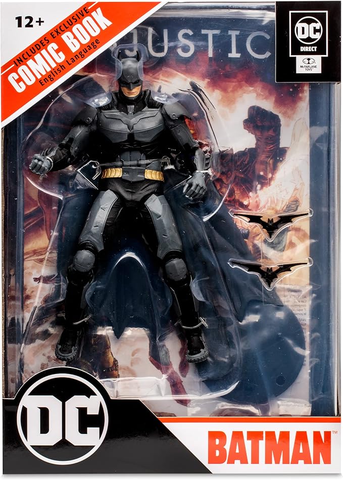 McFarlane Toys - DC Direct Gaming 7IN Figure with Comic - Injustice 2 WV1 - Batman (Pack of 2) - Figurio