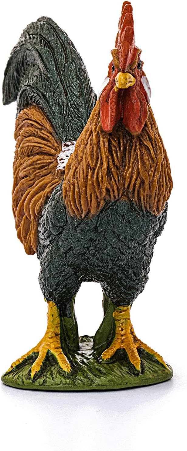 Schleich Farm World, Farm Animal Toys for Boys and Girls, Realistic Bird Toys, Rooster Toy Figurine, Ages 3+ - Figurio