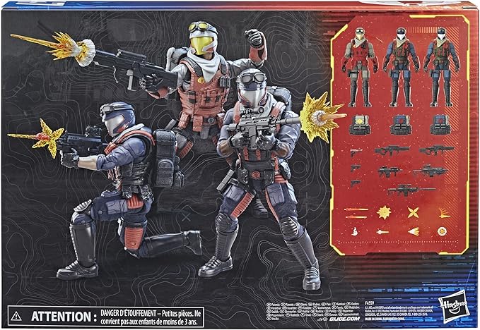 G.I. Joe Classified Series Series Cobra Viper Officer & Vipers Figures 47 Toys, Multiple Accessories, Custom Package Art, Multicolor, F4559 - Figurio