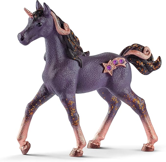 Schleich bayala, Unicorn Toys for Girls and Boys, Shooting Star Unicorn Foal Toy Figurine, Purple, Ages 5+ - Figurio