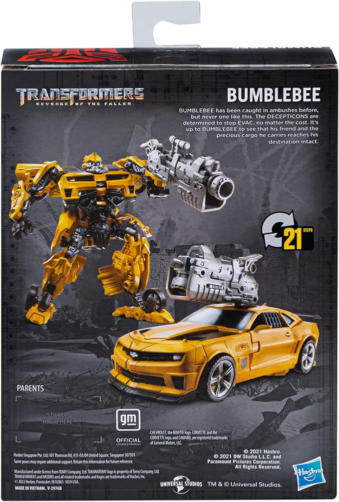 Transformers Toys Deluxe Class Universal Studios The Ride - 3D Bumblebee Action Figure - Ages 5 and Up, 4.5-inch - Figurio