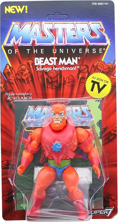 Super7 Masters of The Universe Vintage Collection Wave 2 | Beast Man - Figurio