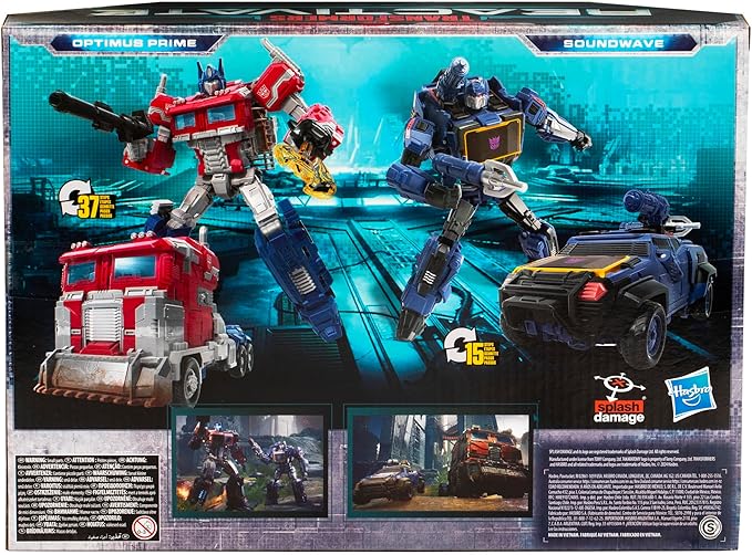 Transformers: Reactivate Video Game-Inspired Optimus Prime and Soundwave 2-Pack, 6.5-inch Converting Action Figures, 8+ Years - Figurio