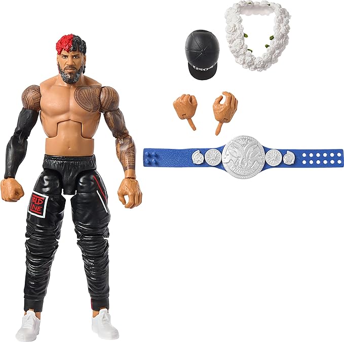 Mattel WWE Jimmy Uso Top Picks Elite Collection Action Figure, Articulation & Life-Like Detail, Interchangeable Accessories, 6-in - Figurio