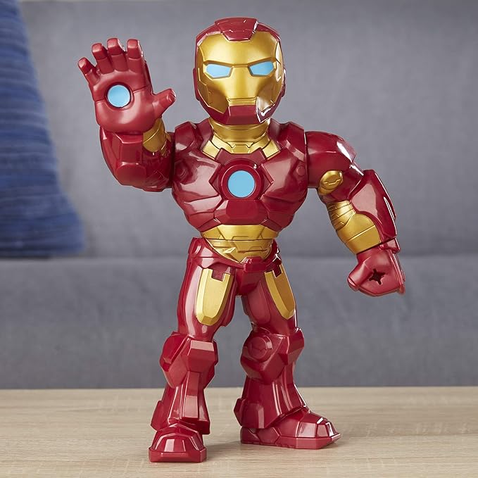 Playskool Heroes Marvel Super Hero Adventures Mega Mighties Iron Man Collectible 10-Inch Action Figure, Toys for Kids Ages 3 and Up, Brown - Figurio