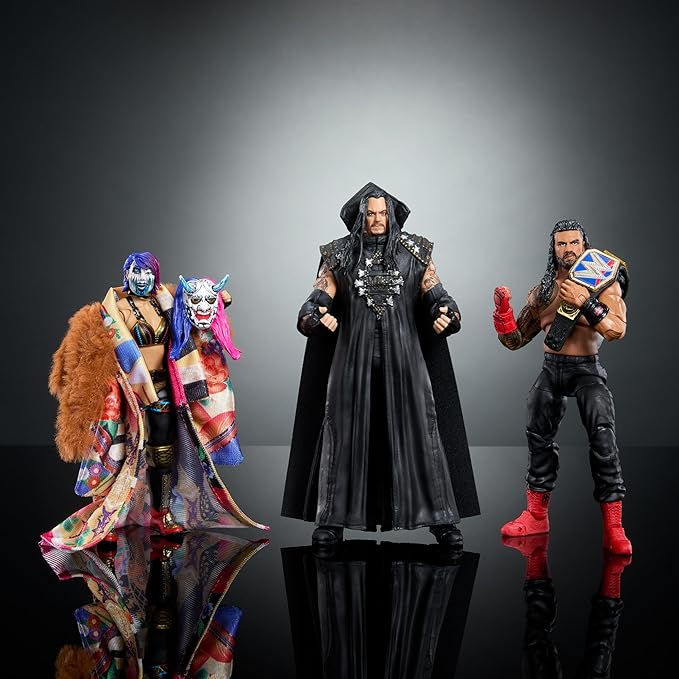 Mattel WWE Ultimate Edition Action Figure & Accessories, 6-inch Undertaker Collectible Set, Swappable Heads & Hands, Entrance Gear & 30 Articulation Points - Figurio