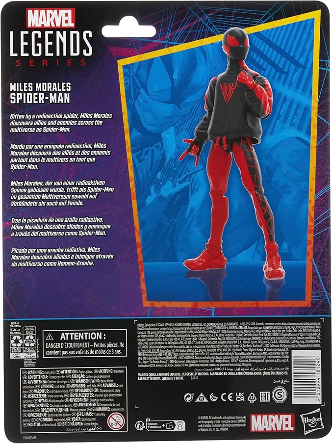 Marvel Legends Series Miles Morales Spider-Man, Collectible 6-inch Action Figures, 2 Accessories - Figurio