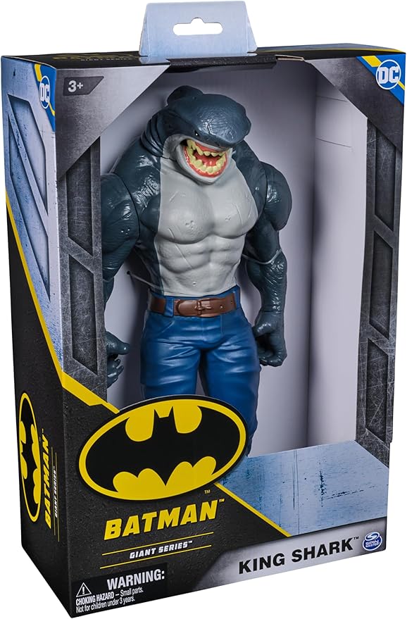 DC Comics, Batman Giant Series King Shark Action Figure, 12-inch Super Hero Collectible Kids Toys for Boys and Girls Ages 3+ - Figurio