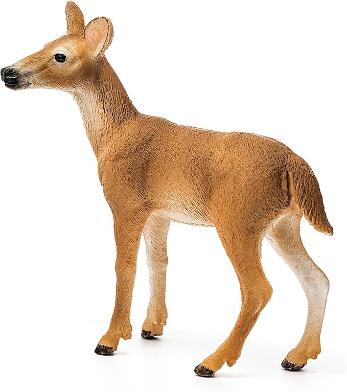 Schleich Wild Life, Animal Figurine, Animal Toys for Boys and Girls 3-8 Years Old, White-Tailed Doe, Ages 3+ - Figurio